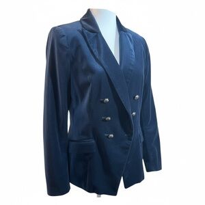 WHBM Navy Double Breasted Blazer Jacket Women’s Size 6